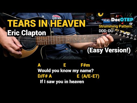 Tears in Heaven - Eric Clapton (Easy Guitar Chords Tutorial with Lyrics)