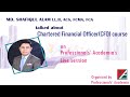 Md Shafiqul Alam LL B ACS FCA FCMA Talked About Chartered Financial Officer CFO Course