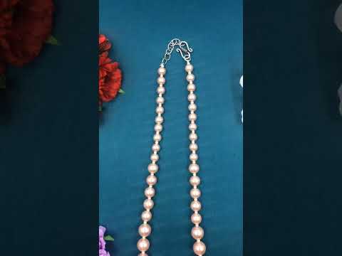 Silver shellpearl beaded fancy necklace, party