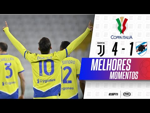 JUVENTUS ATROPELA SAMPDORIA E AVANÇA NA COPA DA ITÁLIA | Melhores Momentos