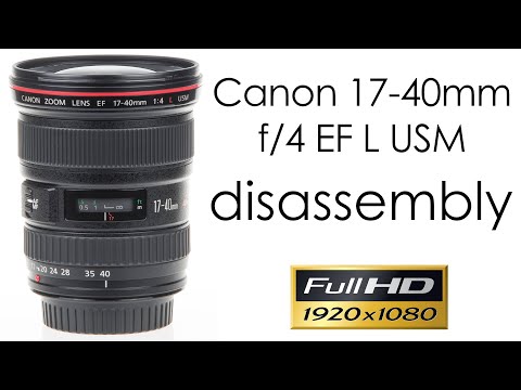 Canon EF 17-40mm f/4 L USM lens disassembly
