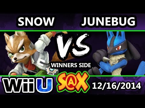 S@X - Snow (Fox) Vs. VGz | Junebug (Lucario) SSB4 Singles - Smash 4 Wii U