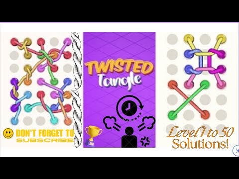 🪢 Tangle Rope 📿 Twisted 3D - ✅Level 1 to 50 walkthrough -Includes 😓 Hard & 🧠Super Hard Levels