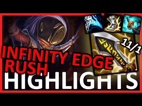 Shaco AD, but building INFINITY EDGE for a QUICK WIN (11/1 in 25 minutes) - S13 OTP SHACO HIGHLIGHTS