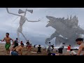 Godzilla vs. Siren Head in real life 哥吉拉大戰警笛頭