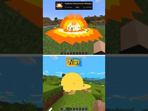 Java vs Bedrock Minecraft #minecraft #bedrock #java #mods #actionandstuff #explosion