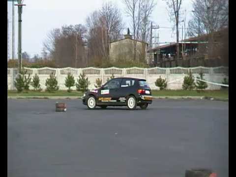 KJS XXI Rajd Podkarpacki Krosno 22-11-2009 Palider Hubert.  Orliński Wiesław Honda Civic