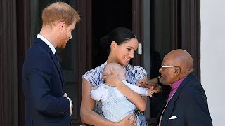 video: Arch meets Archie: Duke and Duchess of Sussex introduce their son to Desmond Tutu