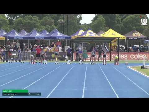 Girls U15 100m Timed Final 3 : 2024-25 State Track and Field Championships