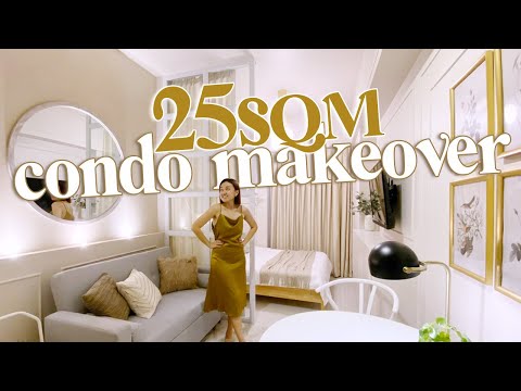 From Bare Condo to this ✨COZY GLAM✨ Studio Unit!! // 25sqm Neutral Minimalist Makeover💖// by Elle Uy