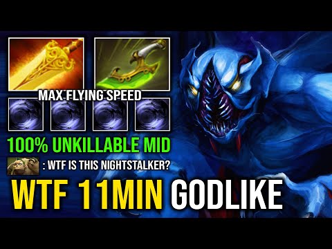 How to Solo Mid NS 11Min Godlike 100% Unkillable Max Speed Flying with Radiance Swift Blink Dota 2