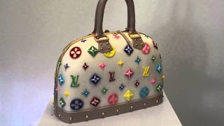 Colorful Louis Vuitton "Beverly" Design Handbag Tote Cake