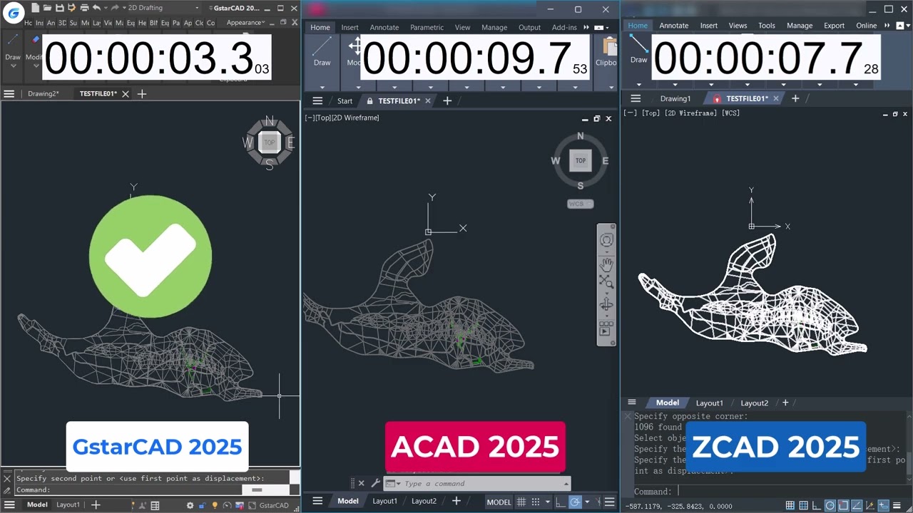 2. GstarCAD - Velocidad y Rendimiento