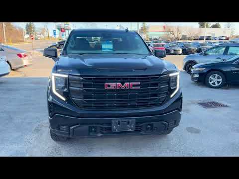 2023 GMC Sierra 1500 Crew Cab Short Box 4-Wheel Drive Pro in Black for sale at Hallman Motors Limited in Hanover, ON