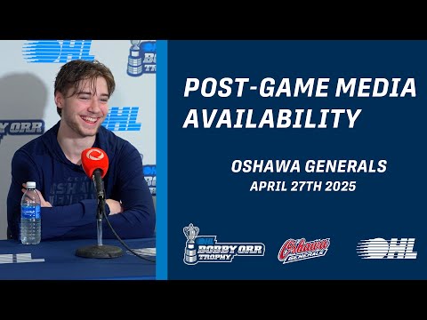 OHL Post-Game Media Availability: Oshawa Generals – April 27, 2025