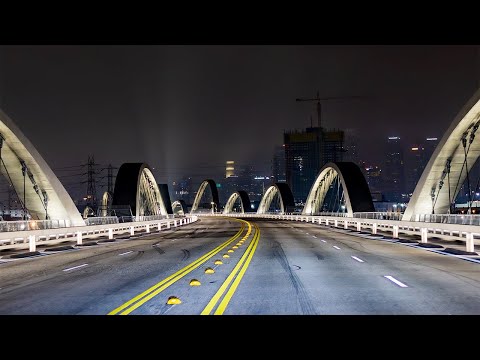 Beautiful Sunrise Drive in LA | Drive ASMR | DTLA Morning Drive | Downtown Los Angeles | 4K 60P HDR