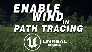 Enable wind in path tracing in unreal engine I Grass disappered in path tracing I WPO
