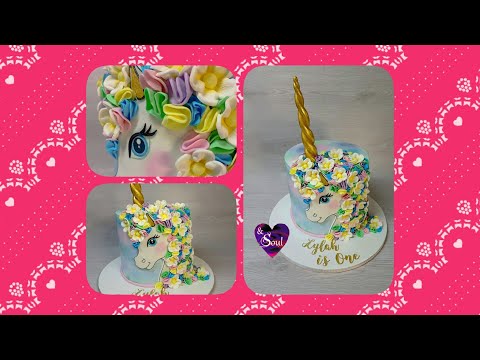 Fast motion cake making, from start to finish. Unicorn.