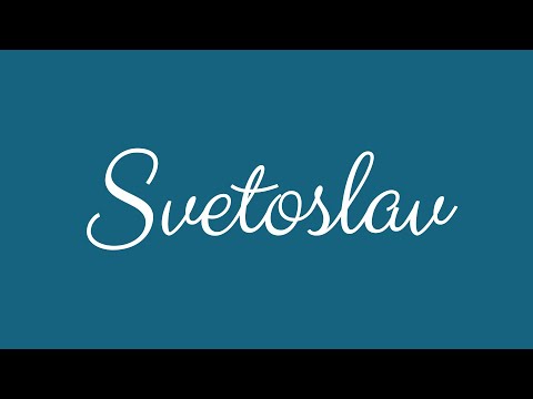 Learn how to Sign the Name Svetoslav Stylishly in Cursive Writing
