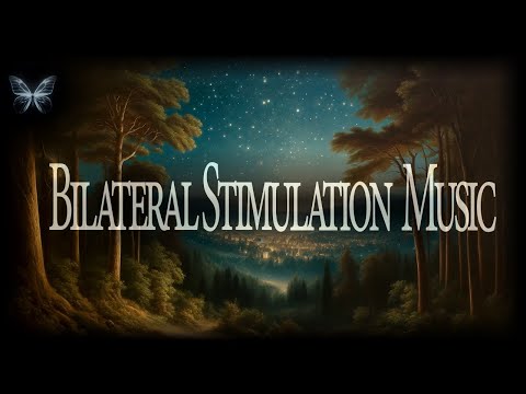 40 BPM* Bilateral Music 🎧Anxiety, PTSD, Stress Release | 10 HR Dark Screen | Whispering Leaves