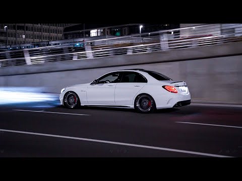Mercedes C63S AMG | Static on 20" FS-Line Schmidt Revolution rims | H&R | Nightrun