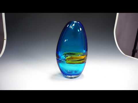 alfredo barbini large vase 'doppio incalmo', venice ca. 1965