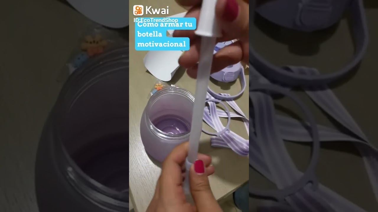 Como armar el Popote de tu botella motivacional :)