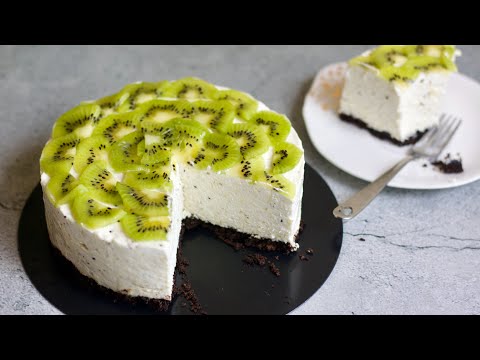 Easy Fruit Cheesecake Recipe no Bake | Kiwi Cheesecake