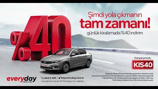 Everyday Rent a Car Günlük Araç Kiralama %40 İndirim Kodu: KIS40