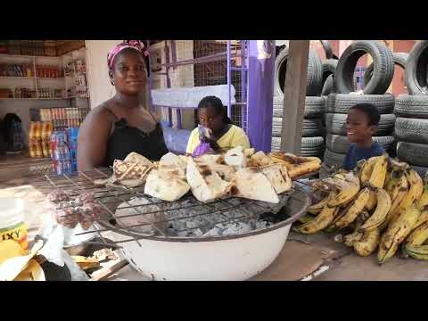 Roasted Yam and Roasted Plantain, Local Ghanaian Food | Traditional Cooking Recipe