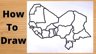 How to Draw West Africa Continent Map