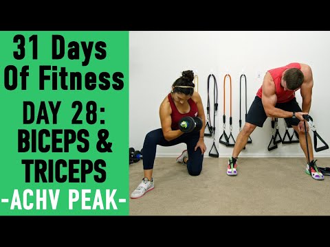 31DoF Day 28 - Biceps & Triceps Workout - Bands or Dumbbells