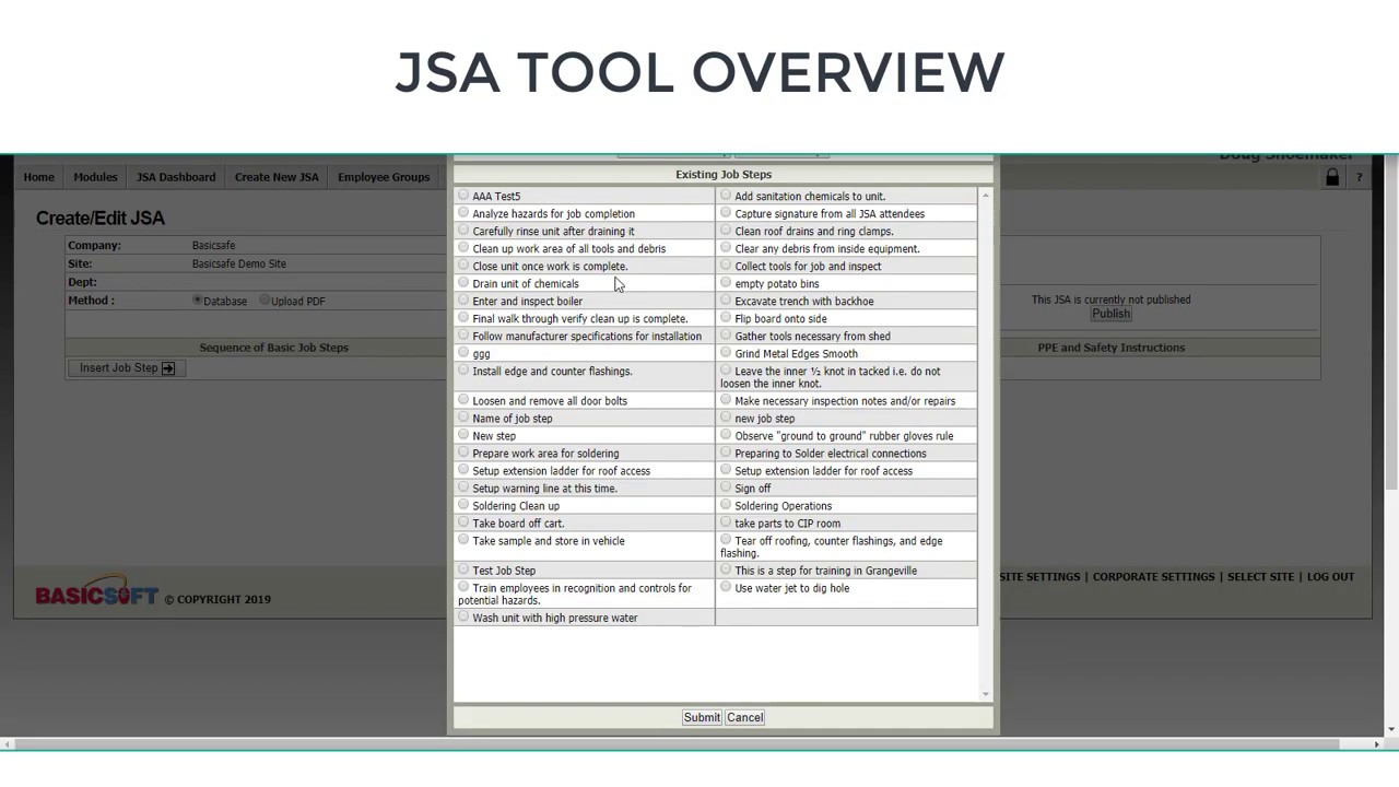JSA Tool Overview