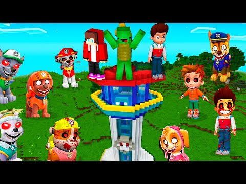 Terrifying Encounter: Paw Patrol House Exe in Minecraft ft. JJ and Mikey - Maizen