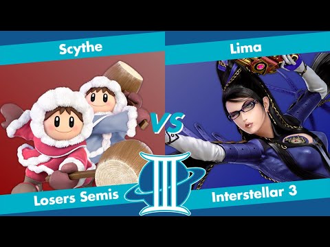Interstellar 3: Losers Semis - Scythe (Ice Climbers) vs Lima (Bayonetta)