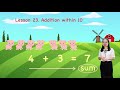 Math For Kids - Lesson 23. Addition within 10 Kindergarten thumbnail 2