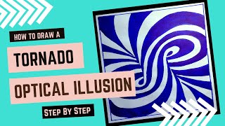Step-By-Step Optical Illusion: 3D Tornado Spiral