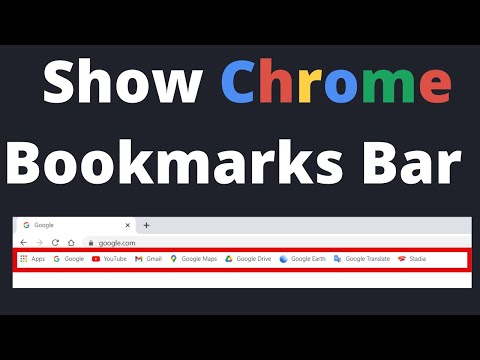 How To Show Bookmarks Bar In Google Chrome Web Browser
