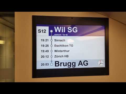 SBB ZVV Ansage Begrüssung S12 Brugg AG + Info E-Tickets