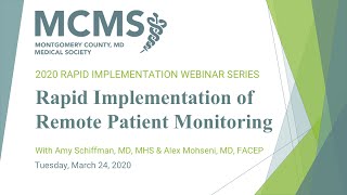Webinar: Rapid Implementation of Remote Patient Monitoring