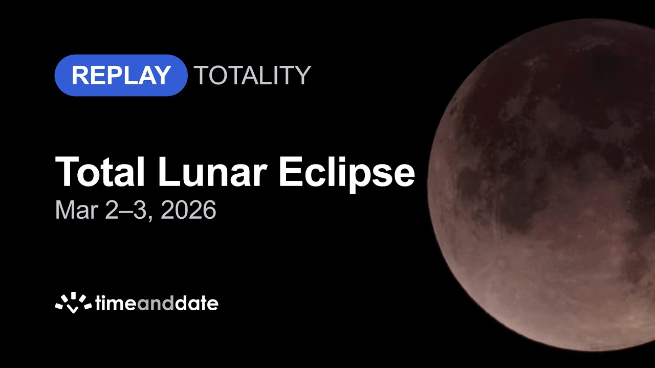 Total Lunar Eclipse Timelapse, March 2–3, 2026