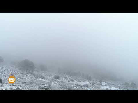 Primeras imágenes aéreas de la nevada en la Sierra de Cádiz