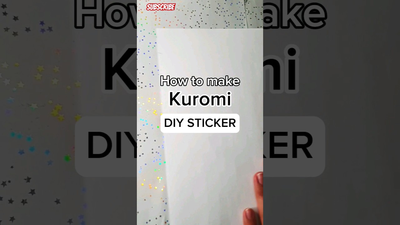 DIY handmade Kuromi sticker  #stickers #handmadestickers #youtubeshorts #shorts
