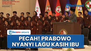 Momen Prabowo Nyanyi Lagu Kasih Ibu di Wisuda UKRI Bandung, Singgung Kegagalan dan Doa Orangtua