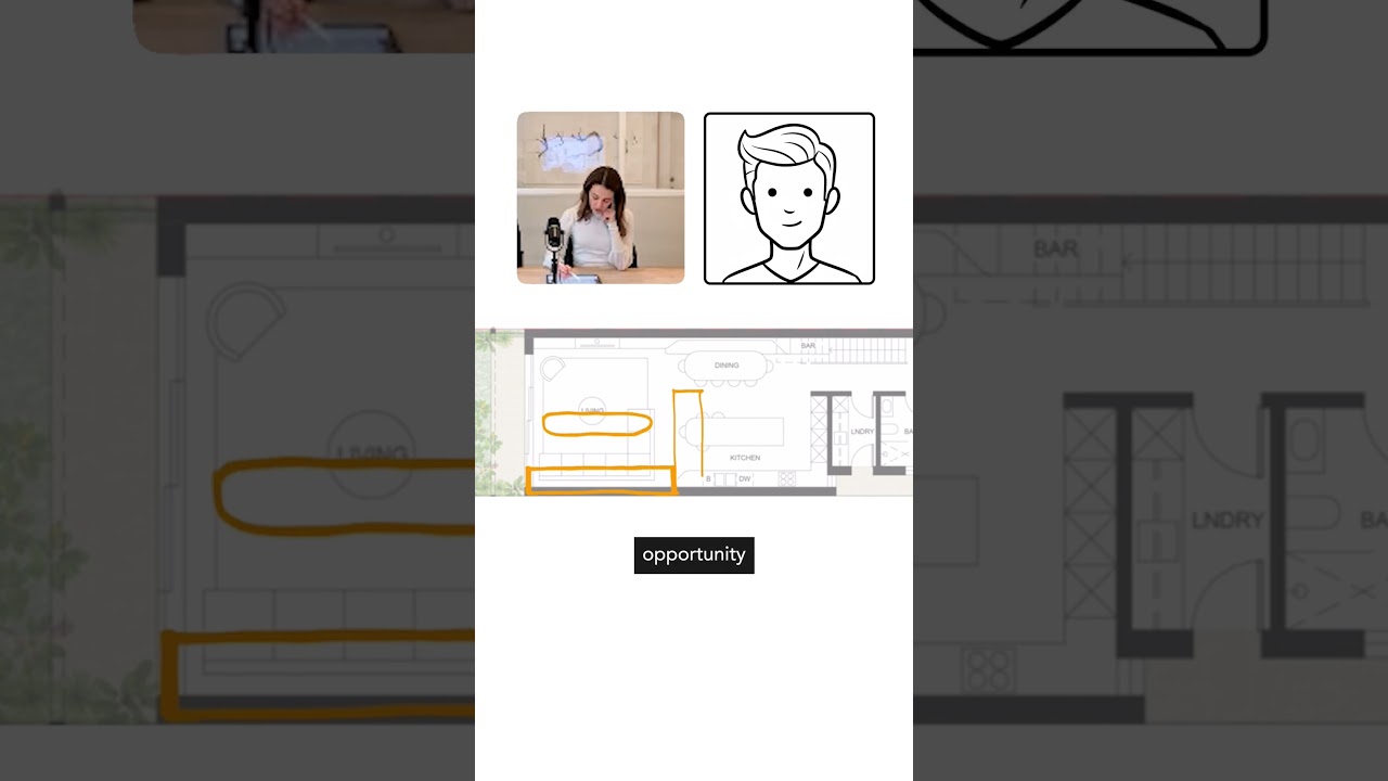 Architect explains ideal Open Plan format to client