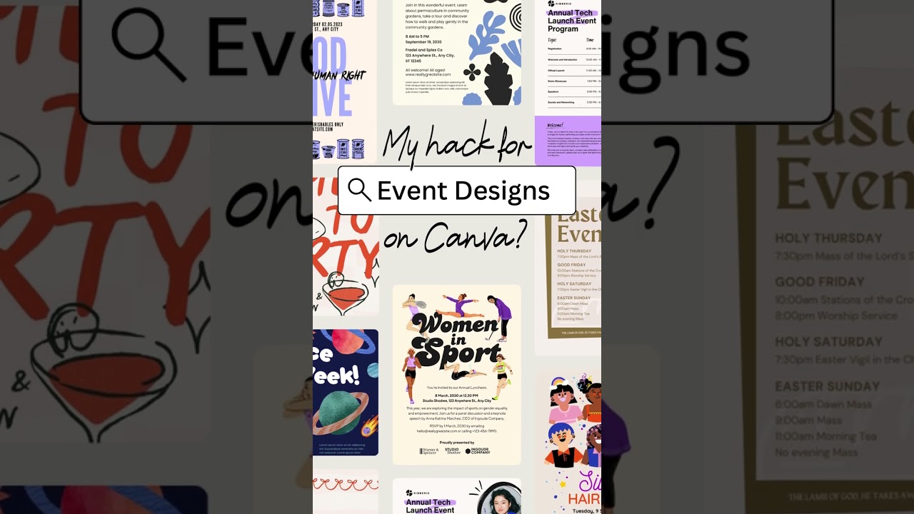 Free Event Design Canva Templates You’ll Actually Use / Canva for events and invitations