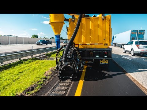 How Rumble Strips are made - Rumble Hog Application continuous offloading