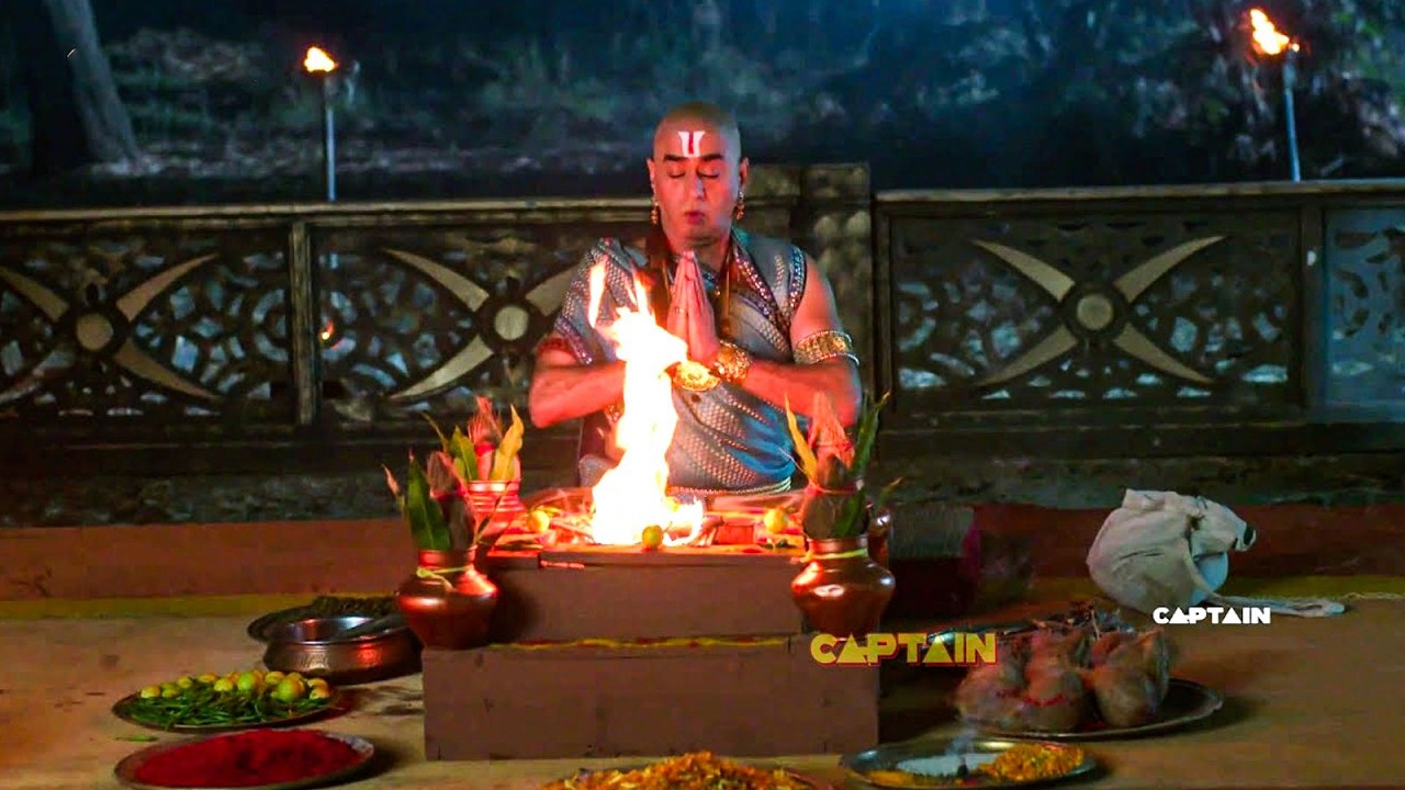 तथाचार्य ने पंडित रामा कृष्ण के लिए क्यों की रात्रि में पूजा || Tenali Rama || Full Ep-493