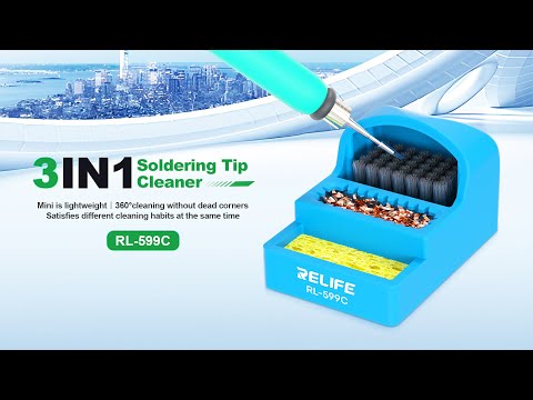 3-in-1 Soldering Tip Cleaner for Phone Repair | RELIFE RL-599C