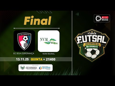 EC BOA ESPERANÇA  X NVM RURAL - 1ª COPA DE FUTSAL TERRA DO OURO VERDE - Boa Esperança/ES